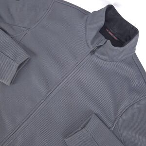 Ogio‎ Waffle Knit Jacket Mens XL Gray Full Zip Fleece Dotiki Embroidered OG727